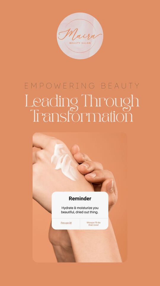 Instagram story creative for Maira Salon by Dhwani Bajaj