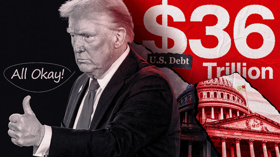 YouTube thumbnail design about USA debt explained by Think School