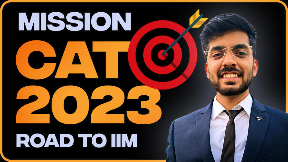 CAT 2023 strategy thumbnail design for Keshav Grover’s video on exam plan