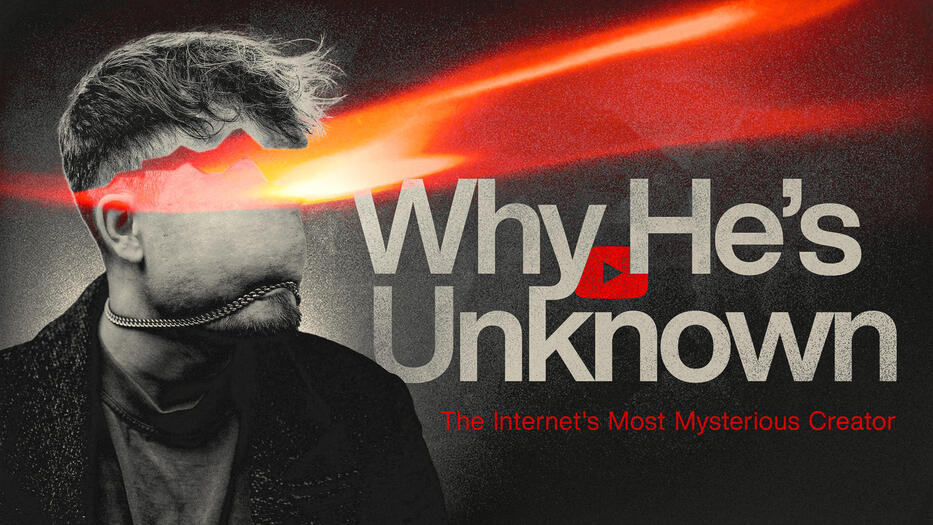 Red-tone YouTube thumbnail variant for “Why He’s Unknown” creator breakdown